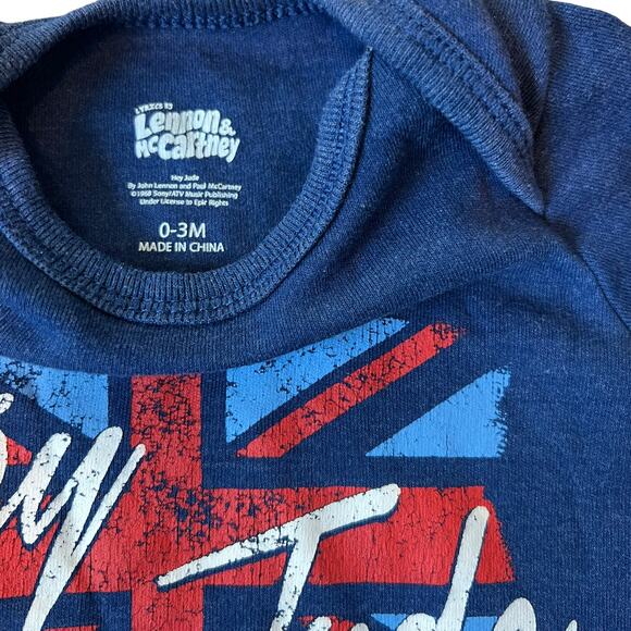 Baby Paul McCartney/ John Lennon bodysuit tee 0-3 months like new - Picture 5 of 6